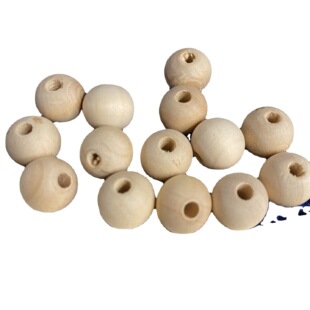 Cross-border special for Hemu loose beads raw wood color Hemu beads Lotus wood beads Christmas ornaments tassel beads wholesale