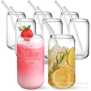 Coke Cup Large Capacity Internet Celebrated Glass Home Office Water Cup with Straw High Color Value Beverage Coffee Cup