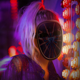 Factory direct Halloween party ghost dance LED funny horror mask children's gesture face mask