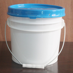 Factory wholesale white plastic 5L sealed portable chemical paint barrel with lid thickened barrel plastic barrel