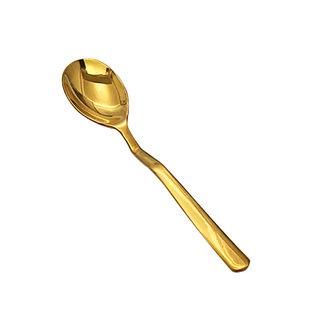 410 Stainless Steel V-Shaped Main Meal Tea Spoon Gold Thickeneded Long Handle Korean Spoon Household Spoon Dessert Coffee Small Spoon