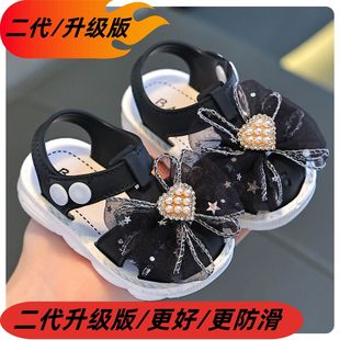 Girls' Sandals Baotou 0-4 Years Old Baby Toddler Shoes Spring and Summer 2025 New Soft Bottom Non-slip