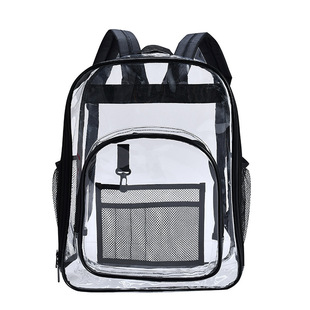 in stock PVC Transparent Backpack Rain-proof Water-repellent Ultra-light Large Capacity Security-free Boarting Bag Transparent Backpack