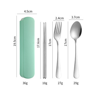 Portable stainless steel tableware two-piece student chopsticks spoon suit advertising gifts outdoor tableware printing customization