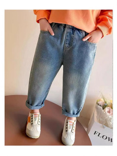 Girls' Baby Jeans 2025 Spring and Autumn Children's All-match Little Girl Daddy Pants New Korean Style Pants Fun