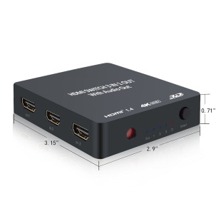 HDMI audio Three-cut one 3*1 audio splitter HDMI switcher three-in one-out with audio separation