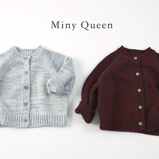 TQ ~ original design ~ Korean version of autumn and winter children's sweater foreign-style men's and women's treasure knitted cardigan coat set thick