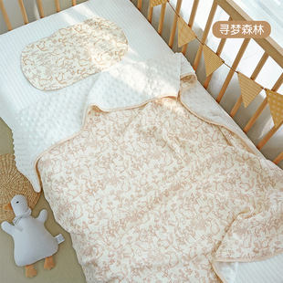 Baby soft breathable bag children's blanket newborn cartoon cute blanket baby a gauze peas blanket