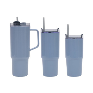 Cross-border explosions 40oz three-piece set with handle ice cup car cup 304 large capacity stainless steel insulation