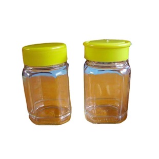 Thickened Transparent Glass Honey Bottle Sealed Storage Bottle Octagonal Can Jam Bottle Food Packaging Glass Jar Customization