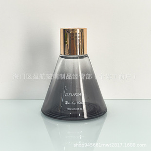 in stock Direct 100ML High Screw Triangle Bottle 28 Teeth High White Glass Essential Oil Aromatherapy Bottle Color Spray Screen Printing