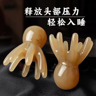 Octopus Octopus Head Therapy Meridian Dredge Massage Comb Scalp Reinforcement Acupoint Scraping Comb Portable Large Size