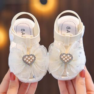Girls' Sandals Baotou 0-4 Years Old Baby Toddler Shoes Summer Fashion Princess Shoes Waterproof 2025