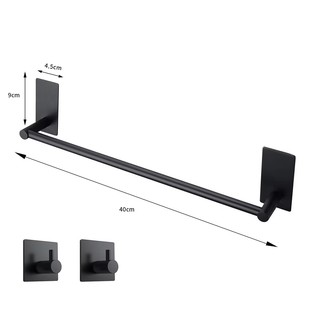 Towel Bar Cross-border Special for 304 Stainless Steel Towel Bar Single Rod Storage Rack Towel Rack Hanging Non-perforated Towel Rack