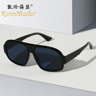 2025 Europe and the United States cross-border trend street sunglasses fashion toad personality ins style simple flat mirror 5676