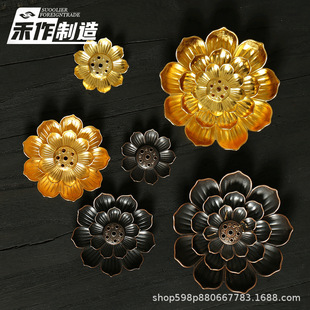 Lotus incense insert alloy lotus porous line incense base incense holder incense burner incense burner line incense direct broadcast accessories