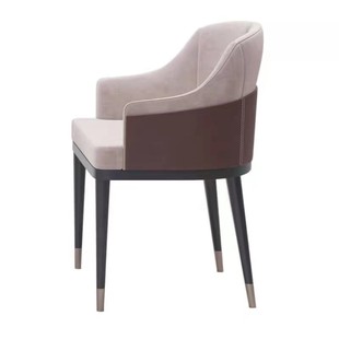 Hotel Lobby Sales Department Negotiates Table and Chair Combination Designer Model Room Light Luxury Dining Chair Household Commercial High-end Chair