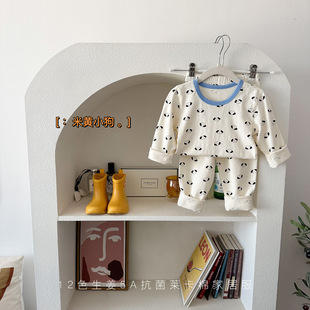 Clearance autumn and winter 5A ginger boneless Lycra Cotton children's autumn clothes long pants children's clothing autumn boys and girls home wear suit