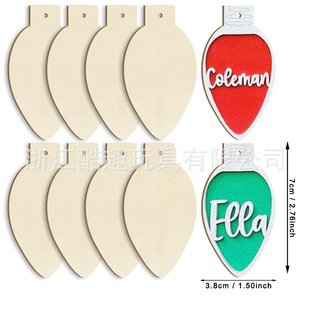Cross-border Wooden Crafts Easter Decorations Egg DIY White Embryo Children's Painted Graffiti Wood Piece Small Pendant