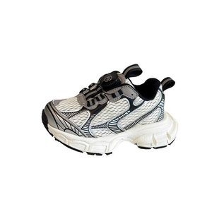 Children's sneaker Mesh Breathable 2025 Spring New Soft Bottom Boys' Shoes Torre Shoes Rotating Button Boys