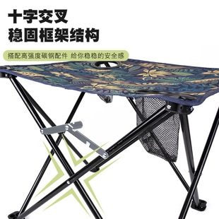 Portable Outdoor Folding Cloth Table Lightweight Picnic Travel Fishing Coffee Table Leisure Table Water Oxford Cloth Table