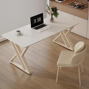 Cream Style Rock Board Desk Computer Desk Modern Simple Bedroom Study Table Home Student Rectangular Writing Desk