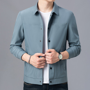 I Want to Clean, Stylish, 2024 Spring and Autum Casual Slim Lapel Buttoned Long-sleeved Jacket for Men