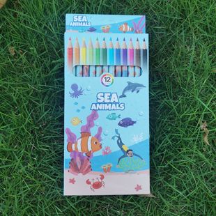 Kindergarten Primary School Students Graffiti Painting Professional Pencil 12 Color Color Brush Line Gouling Pen Children's Small Gifts