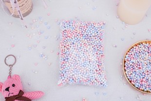 Чистый красный Douyin Bubble Ball Маленький шарик частиц слизь DIY Flow Планета Подарочная коробка Украшение Подарочный наполнитель