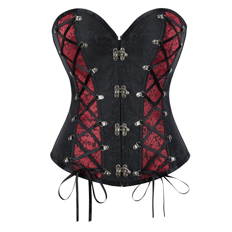 New European and American Retro Court Corset Steampunk Chain Gothic Corset Halloween Fishbone Corset