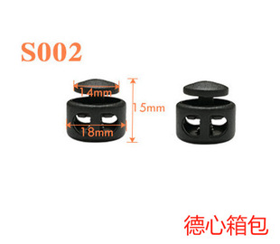 Nylon spring buckle plastic pig nose rope buckle luggage accessories brown white round bead cat eye buckle manufacturers