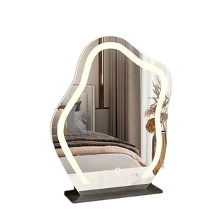 Desktop Cloud Makeup Mirror Desktop Dressing Mirror Light Luxury LED Advanced Smart Mirror Master Bedroom Dressing Table Mirror