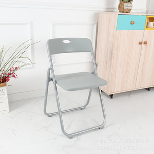 Factory Direct Folding Chair Outdoor Plastic Office White Folding Chair Home Backrest Portable Meeting Activity Chair