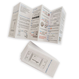 Black and white manual product manual printing lock line glue riding nails printing color double-sided three-fold sample book