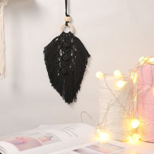 Nordic Style Hand-Woven Wall Decorative Tapestry Feather Hanging Ins Style Wall Decorative Pendant for Living Room and Homestay