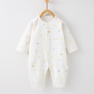 Baby Jumpsuit Autumn New Base Underwear Pure Cotton Long Sleeve Baby Boy and Girl Hare Climbing Clothes Newborn Clothes