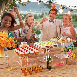 No. 1024 Wedding Party Acrylic Dessert Table Display Rack Rack Cuppel Cake Dessert Display Rack