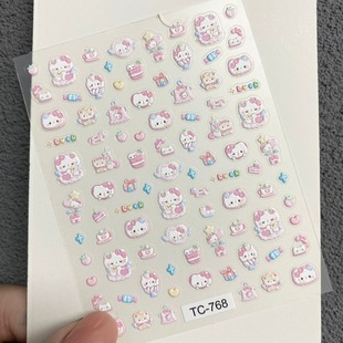 Симпатичная мультяшная наклейка для ногтей Kitty HelloKitty diy ручной счет ccd наклейка для ногтей