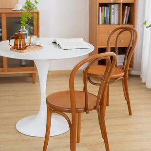 Bentwood No.18 Стул Кофе с круглой спинкой Стул из ротанга Французский Ретро Отель Чайная комната Тонет Sanna Sonet Стул