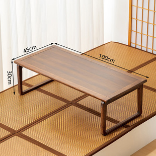 Bay Window Table Small Coffee Table Tatami Folding Floor Low Table Tea Table Kang Table Household Solid Wood Floor Table Kang Table Chinese Style