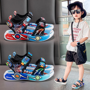 Boys Sandals Summer 2025 New Mid-Big Kids Fashion Beach Shoes Boys Casual Shoes Cartoon Children's Sandals Trendy