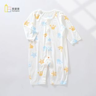 Summer children's clothing jumpsuit newborn baby clothes baby clothes baby clothes climbing long sleeve boneless baby clothes
