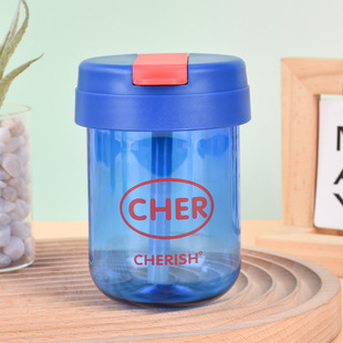 Summer small Mini Ton Cup high-looking girl student office straw Cup outdoor portable plastic cup wholesale