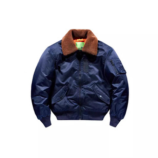 [9907] Autumn and Winter Tough Gun Pilot Jacket Coat Cotton Removable Wool Collar Air Force Flying Jacket cotton-padded jacket