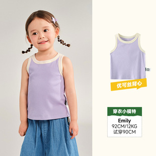 Children's clothing 2025 summer new girls vest comfortable breathable all-match sleeveless top