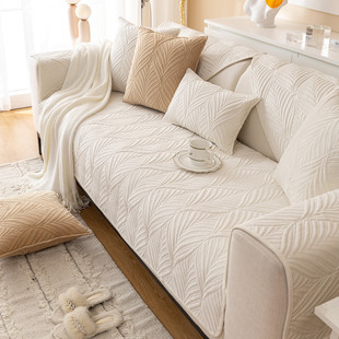 Autumn and winter New plush super soft solid color quilted sofa cushion modern simple non-slip sofa cushion towel wholesale