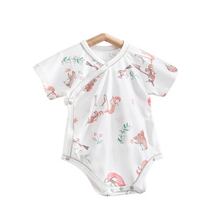 Beptide Baby Bass Clothes Summer Short-sleeved Boys' and Girls' Baby Boys' Boys' and Girls' Boys' Clothes Newborn Baby Clothes Pure Cotton Category A