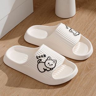 Yiwu foreign trade sandals and slippers women's cartoon cute home excrement bathroom non-slip thick-soled EVA slippers men's wholesale