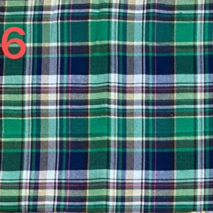 Green Plaid Cloth Blue Polyester Cotton Yarn-dyed Brushed Shirt Cloth Kidsren's Clothing Fabric Casual Woven Cloth Decorative Cloth