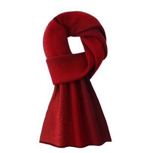 2023 high-end 100% pure wool scarf men's winter gradient warm trendy knitted scarf high-end elegant